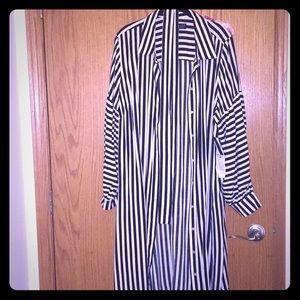 Eloquii size 22 Black Striped Shirtdress